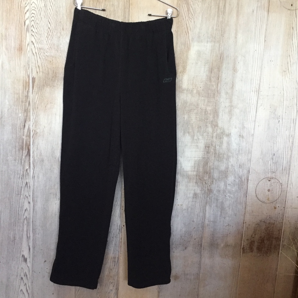 Reebok Fleece Pants Pockets Zip Sides M